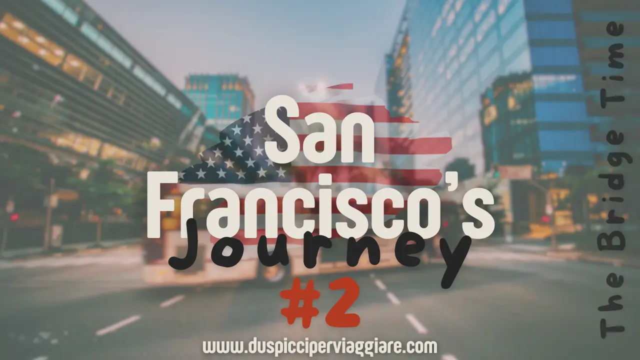 a blurry image of a city street with a flag