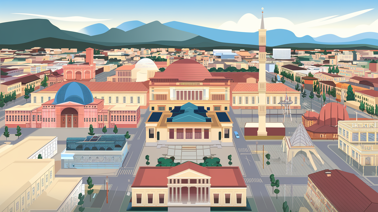 Tirana vista dall'alto