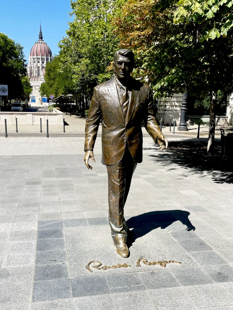 Ronald Reagan Statue in Budapest